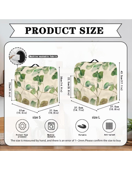 Cubierta para Mezclador Kitchen Aid Doojoayie Verde 4.5 Cuartos