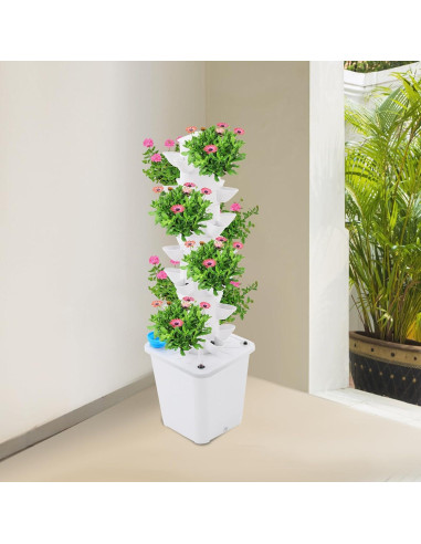 Torre de Cultivo Hidropónico ZONGFOW 7 Niveles 35 Plantas 10L