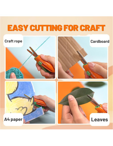 Tijeras de Seguridad YPLUS para Niños 3 Pcs Retráctiles