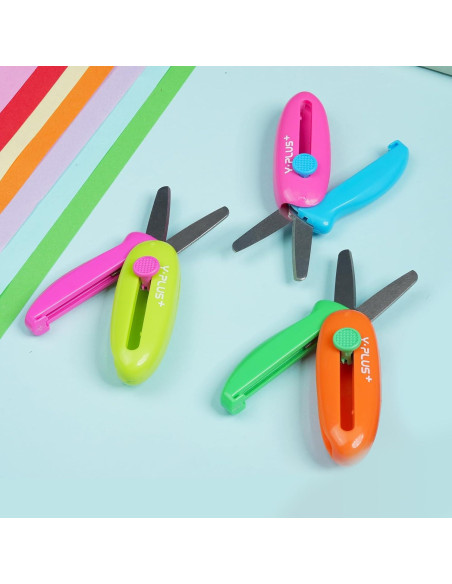 Tijeras de Seguridad YPLUS para Niños 3 Pcs Retráctiles