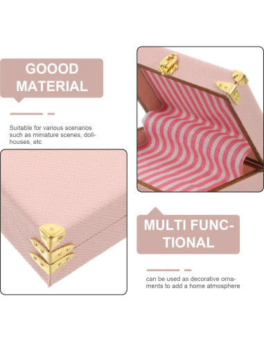 Maletas Miniatura LOGOFUN 2PCS Vintage 6x4.5cm Decoración