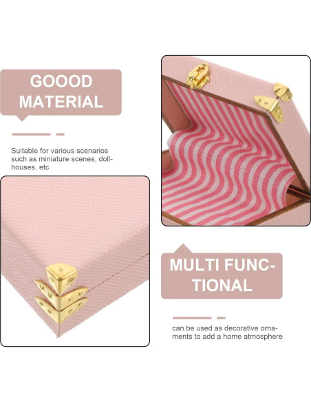 Maletas Miniatura LOGOFUN 2PCS Vintage 6x4.5cm Decoración