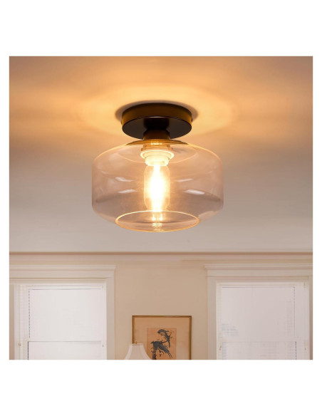 Luz de Techo Moderna Jinpinhaos Pantalla Vidrio Transparente