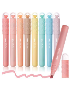 Marcadores Estéticos Mr. Pen - 8 Colores Pastel Vintage Punta Cincel