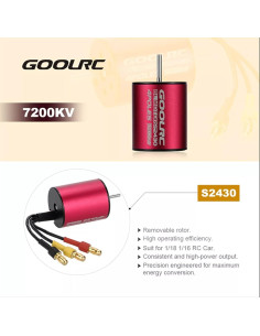 Combo Motor Sin Escobillas GoolRC S2430 7200KV + ESC 25A + Servo 2.2kg 2