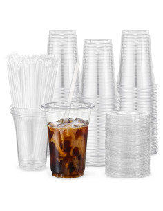 Vasos Desechables VITEVER 100 Sets 16oz Transparentes BPA Free