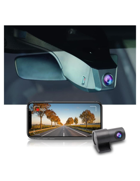 Cámara de Salpicadero Fitcamx 2K Delantera y 1080P Trasera para VW ID.4 y Audi Q4 e-tron