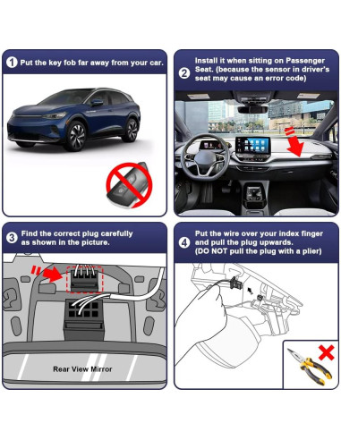 Cámara de Salpicadero Fitcamx 2K Delantera y 1080P Trasera para VW ID.4 y Audi Q4 e-tron