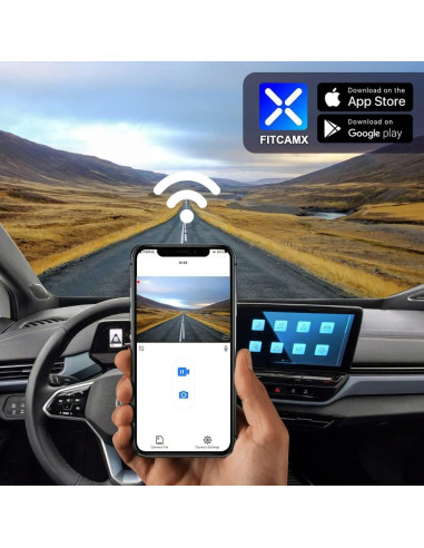 Cámara de Salpicadero Fitcamx 2K Delantera y 1080P Trasera para VW ID.4 y Audi Q4 e-tron