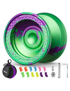 Yoyo V8s Profesional Shungru Verde Púrpura para Niños y Adultos