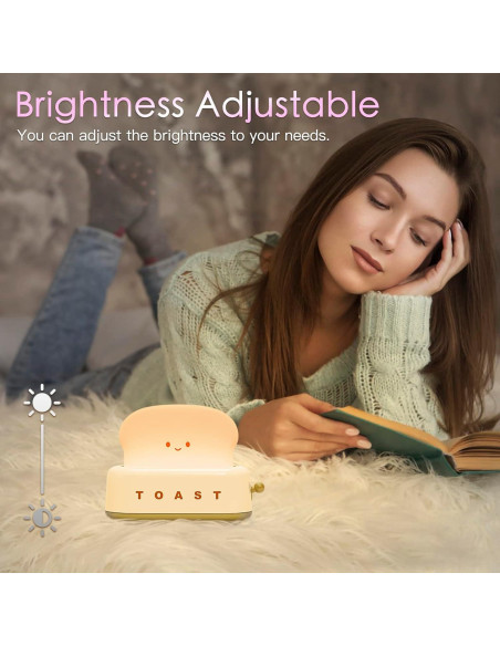 Lámpara de Mesa TOOGE Tostadora Kawaii Recargable 12.7cm
