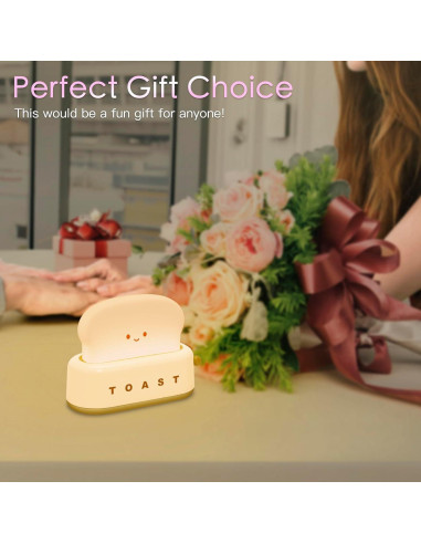 Lámpara de Mesa TOOGE Tostadora Kawaii Recargable 12.7cm