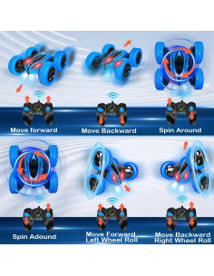 Coche RC Acrobático FREE TO FLY TJC-1 Azul 4WD para Niños 2