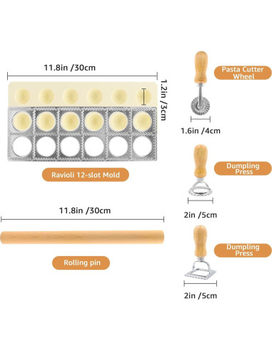 Kit de Herramientas para Hacer Pasta GIASSVIO 5 Piezas