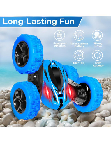 Coche RC Acrobático FREE TO FLY TJC-1 Azul 4WD para Niños