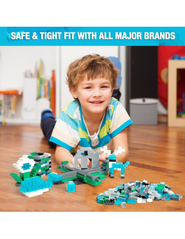 360 Piezas Ladrillos de Construcción Mannidoo 2x4 y 2x2 Negros