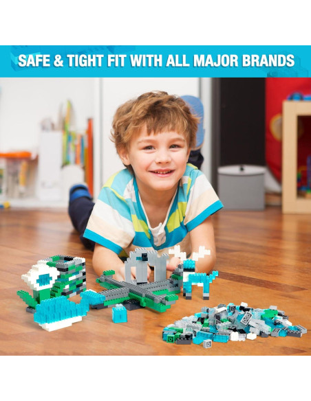 360 Piezas Ladrillos de Construcción Mannidoo 2x4 y 2x2 Negros