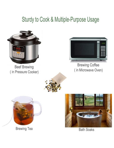 Bolsas de Filtro de Té Biodegradables Aksuaple 100 Piezas 8.1x10.2cm