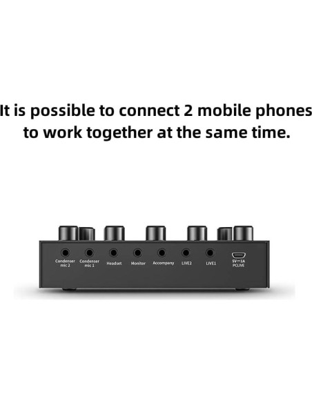 Mezclador de audio V8S para podcast y transmisión en vivo