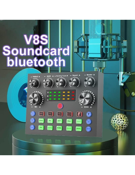 Mezclador de audio V8S para podcast y transmisión en vivo