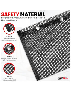 Juego de Asado GrillMust - 2 Bolsas Malla y 2 Alfombrillas 2