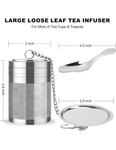 Infusor de Té Grande Numola de Acero Inoxidable 304 2