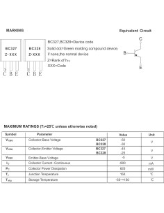 20 Transistores PNP BC327B TO-92 45V 500mA 625mW HUABAN 2