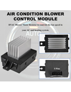 Resistor de Motor de Ventilador PANNUOSCS 12V para Ford y Lincoln 2