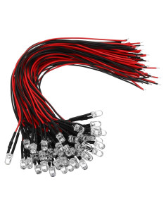 Diodos LED 5mm PATIKIL 50 Pcs Blanco Cálido 3V-6V