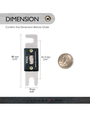 Fusible ANL Conext Link 300A Níquel Paquete de 5 Unidades