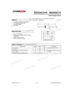 Paquete de 100 Diodos Zener Chanzon BZX55C2V7 0.5W 2.7V 2