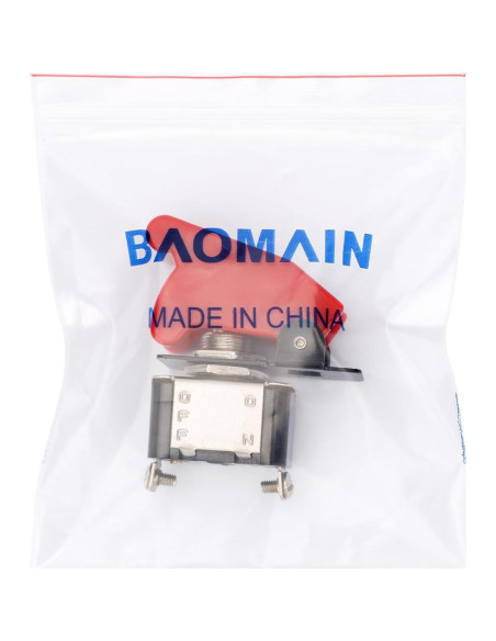 Interruptor de Palanca Baomain 20A 12V con Cubierta de Seguridad