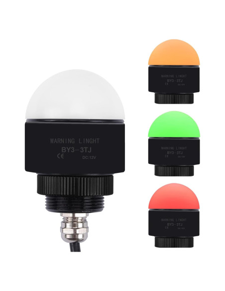 Luz de Advertencia LED 12V Enshute con Zumbador 3 Colores