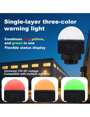 Luz de Advertencia LED 12V Enshute con Zumbador 3 Colores