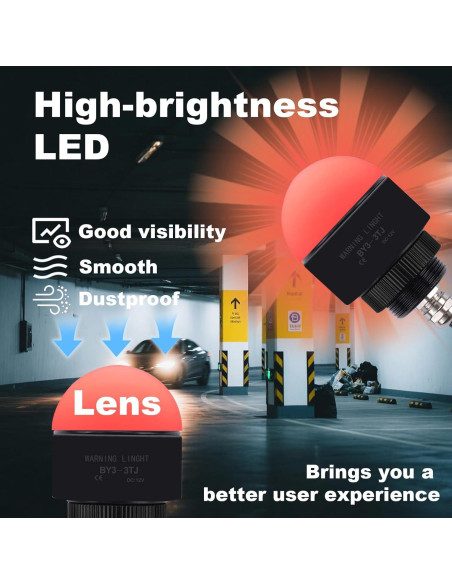 Luz de Advertencia LED 12V Enshute con Zumbador 3 Colores