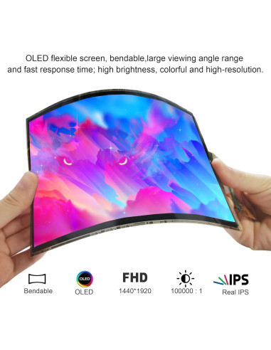 Pantalla Flexible Curvada 7.8" Wisecoco FHD AMOLED 1440x1920