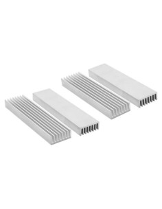 Disipador de Calor de Aluminio LuoQiouFa 100mm x 25mm x 10mm (Paquete de 4)