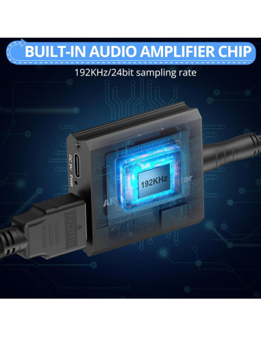 Convertidor de Audio CAMWAY ARC a 3.5mm 192KHz para TV
