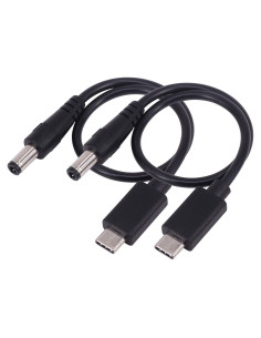 Cable Adaptador USB 3.1 Tipo C a DC 5.5x2.5mm DM 0.25m 2 Pack