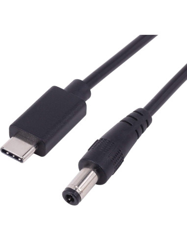Cable Adaptador USB 3.1 Tipo C a DC 5.5x2.5mm DM 0.25m 2 Pack