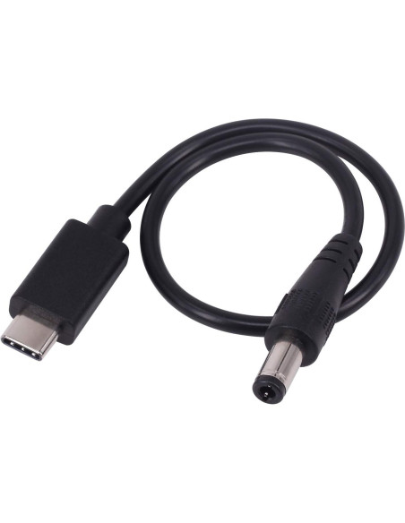 Cable Adaptador USB 3.1 Tipo C a DC 5.5x2.5mm DM 0.25m 2 Pack