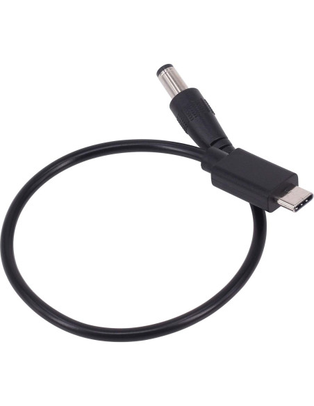 Cable Adaptador USB 3.1 Tipo C a DC 5.5x2.5mm DM 0.25m 2 Pack