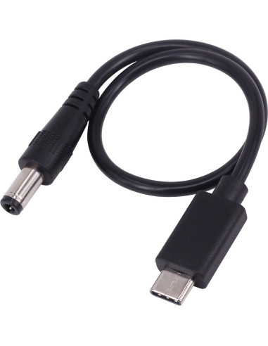 Cable Adaptador USB 3.1 Tipo C a DC 5.5x2.5mm DM 0.25m 2 Pack