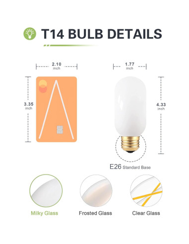 Bombilla LED regulable LUMILECT T45 E26 2W 2700K 3 unidades