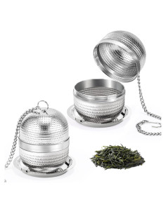Infusores de Té Yoassi - Acero Inoxidable 18/8, 2 Piezas
