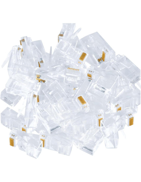 Conectores Modulares RJ45 Delcast 100pcs CAT5E 8P8C