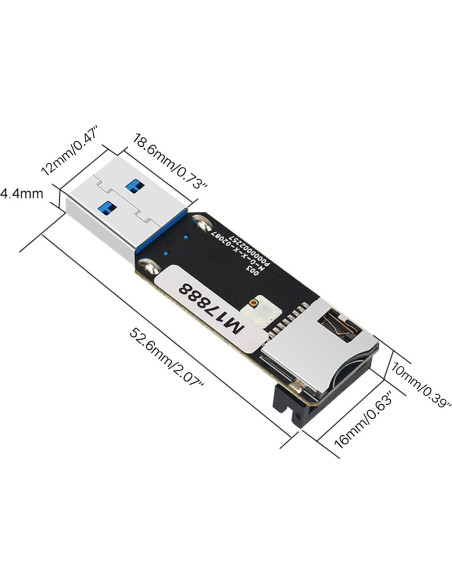 Adaptador MKS EMMC USB 3.0 V2 para tarjetas MicroSD y TF