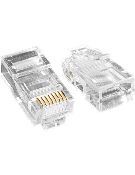 Conectores Modulares RJ45 Delcast 100pcs CAT5E 8P8C