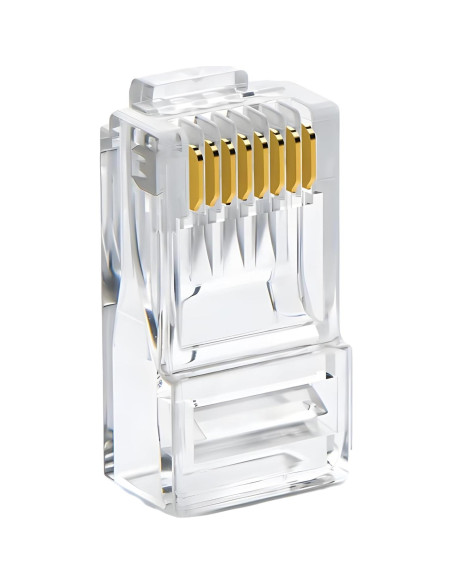 Conectores Modulares RJ45 Delcast 100pcs CAT5E 8P8C