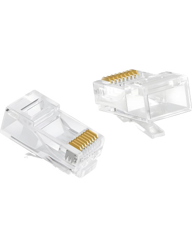 Conectores Modulares RJ45 Delcast 100pcs CAT5E 8P8C